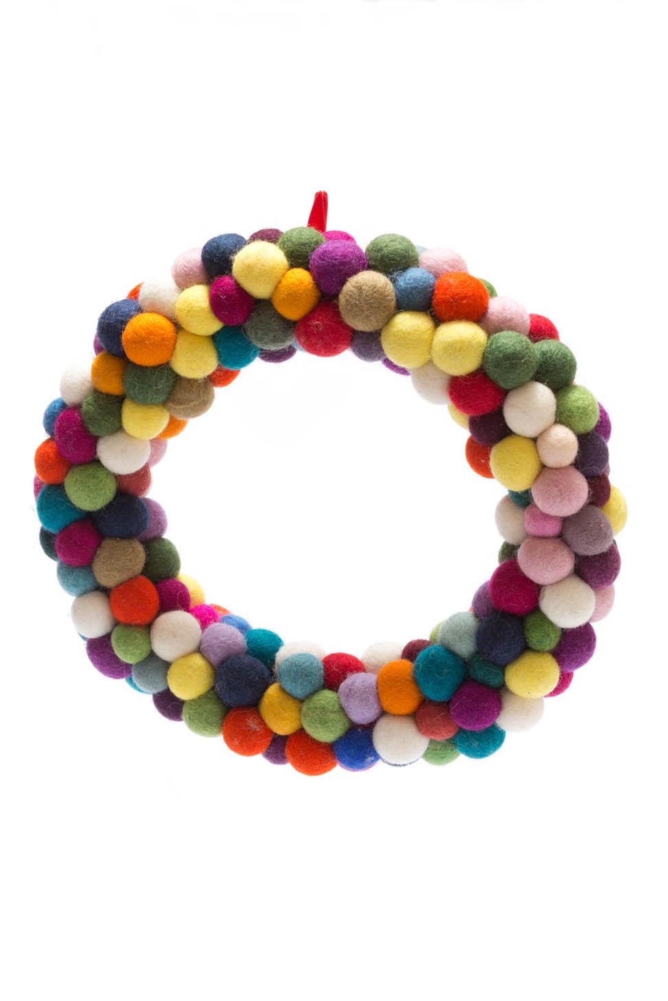 felt bauble wreath felt bauble wreath